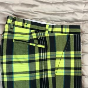 Yellow and black plaid Sligo golf pants 32 waist, 31 inseam